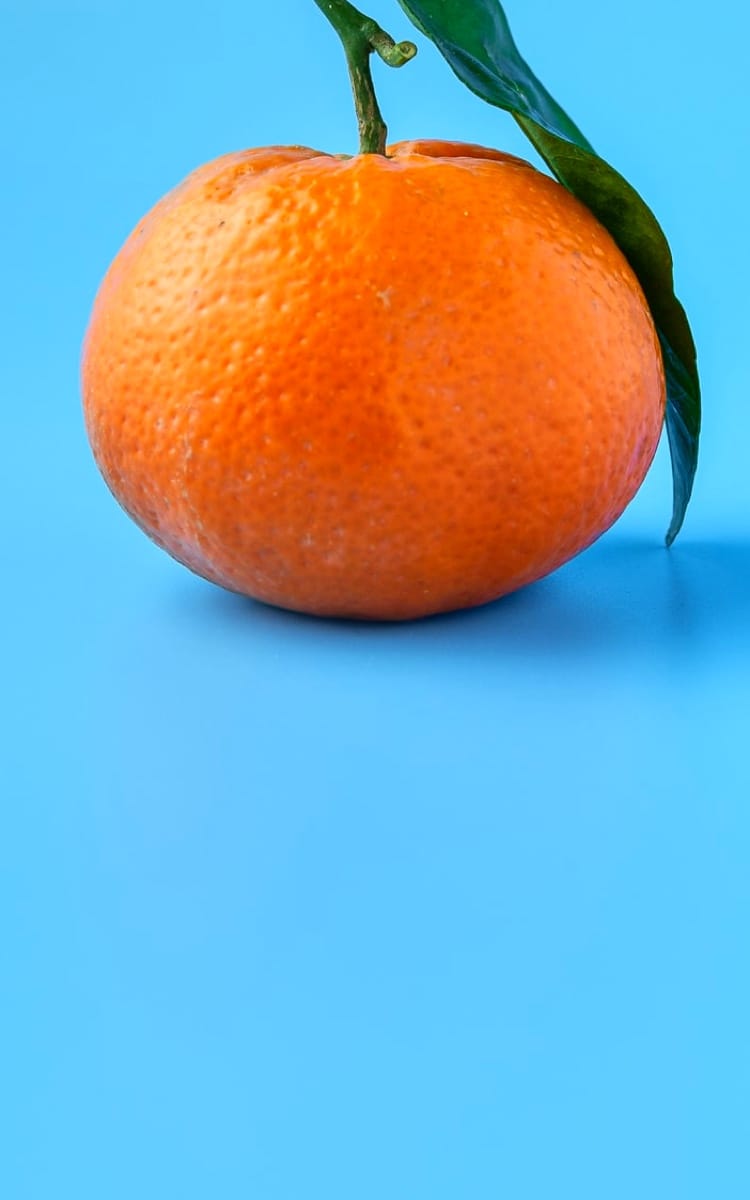 Photo of an uncut orange